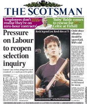 The Scotsman Newspaper Front Page (UK) for 28 October 2013