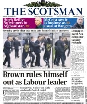 The Scotsman (UK) Newspaper Front Page for 28 October 2014