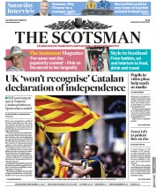 The Scotsman (UK) Newspaper Front Page for 28 October 2017