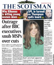 The Scotsman (UK) Newspaper Front Page for 28 November 2012