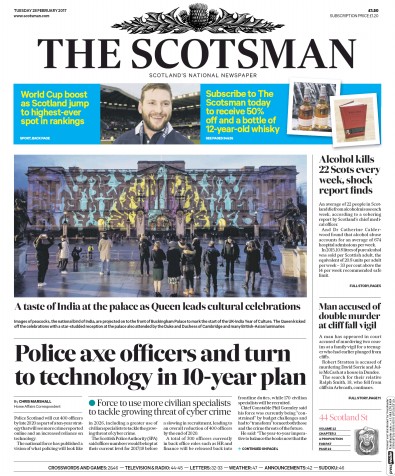 The Scotsman Newspaper Front Page (UK) for 28 February 2017