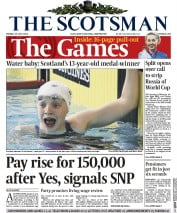 The Scotsman (UK) Newspaper Front Page for 28 July 2014