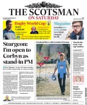 The Scotsman (UK) Newspaper Front Page for 28 September 2019