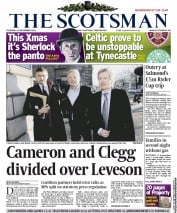 The Scotsman (UK) Newspaper Front Page for 29 November 2012
