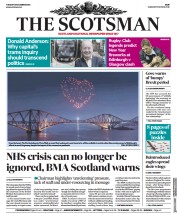 The Scotsman (UK) Newspaper Front Page for 29 December 2020