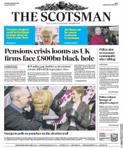The Scotsman (UK) Newspaper Front Page for 29 March 2016