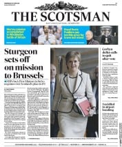 The Scotsman (UK) Newspaper Front Page for 29 June 2016