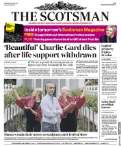 The Scotsman (UK) Newspaper Front Page for 29 July 2017