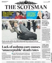 The Scotsman (UK) Newspaper Front Page for 29 August 2016