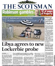 The Scotsman (UK) Newspaper Front Page for 29 September 2011