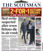 The Scotsman (UK) Newspaper Front Page for 29 September 2012
