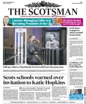 The Scotsman (UK) Newspaper Front Page for 29 September 2017