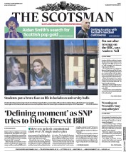 The Scotsman (UK) Newspaper Front Page for 29 September 2020