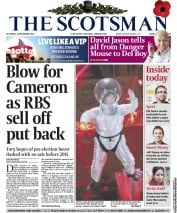 The Scotsman (UK) Newspaper Front Page for 2 November 2013