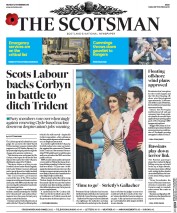 The Scotsman (UK) Newspaper Front Page for 2 November 2015