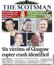 The Scotsman (UK) Newspaper Front Page for 2 December 2013