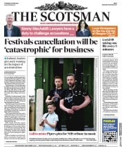 The Scotsman (UK) Newspaper Front Page for 2 April 2020