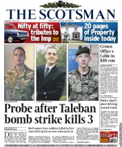 The Scotsman (UK) Newspaper Front Page for 2 May 2013
