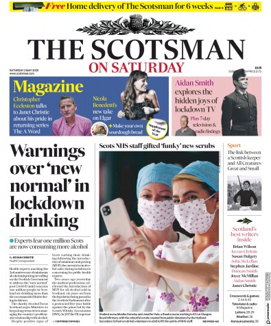 The Scotsman Newspaper Front Page (UK) for 2 May 2020