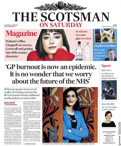 The Scotsman Newspaper Front Page (UK) for 2 June 2018