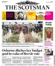 The Scotsman (UK) Newspaper Front Page for 2 July 2016