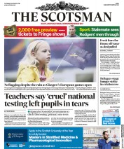 The Scotsman (UK) Newspaper Front Page for 2 August 2018