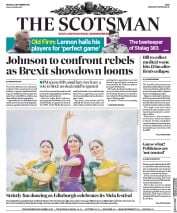 The Scotsman (UK) Newspaper Front Page for 2 September 2019