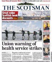 The Scotsman Newspaper Front Page (UK) for 30 March 2013