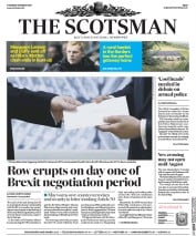 The Scotsman (UK) Newspaper Front Page for 30 March 2017