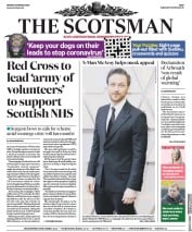 The Scotsman (UK) Newspaper Front Page for 30 March 2020