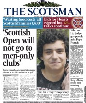 The Scotsman (UK) Newspaper Front Page for 30 July 2013