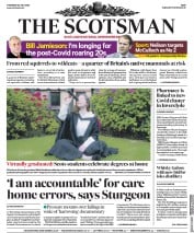 The Scotsman (UK) Newspaper Front Page for 30 July 2020