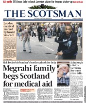 The Scotsman (UK) Newspaper Front Page for 30 August 2011