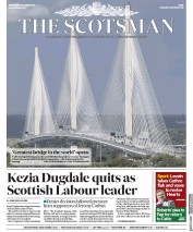 The Scotsman (UK) Newspaper Front Page for 30 August 2017