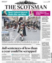 The Scotsman (UK) Newspaper Front Page for 31 July 2017