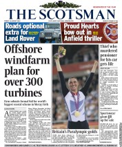 The Scotsman (UK) Newspaper Front Page for 31 August 2012