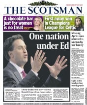 The Scotsman Newspaper Front Page (UK) for 3 October 2012