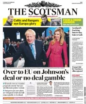 The Scotsman (UK) Newspaper Front Page for 3 October 2019