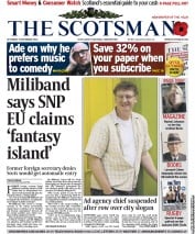 The Scotsman (UK) Newspaper Front Page for 3 November 2012