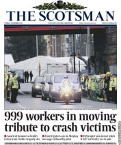 The Scotsman (UK) Newspaper Front Page for 3 December 2013