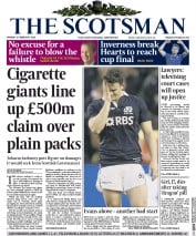 The Scotsman (UK) Newspaper Front Page for 3 February 2014