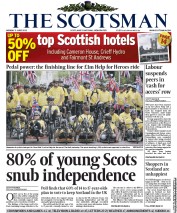 The Scotsman (UK) Newspaper Front Page for 3 June 2013