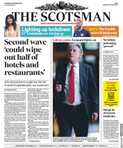 The Scotsman (UK) Newspaper Front Page for 3 September 2020