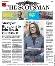 The Scotsman (UK) Newspaper Front Page for 4 November 2016