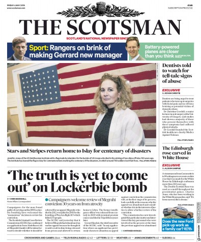The Scotsman Newspaper Front Page (UK) for 4 May 2018