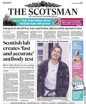 The Scotsman (UK) Newspaper Front Page for 4 May 2020