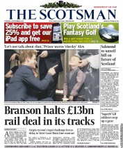 The Scotsman (UK) Newspaper Front Page for 4 September 2012