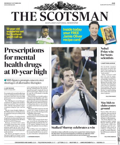 The Scotsman Newspaper Front Page (UK) for 5 October 2016