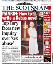 The Scotsman Newspaper Front Page (UK) for 5 November 2012