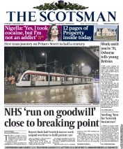 The Scotsman (UK) Newspaper Front Page for 5 December 2013